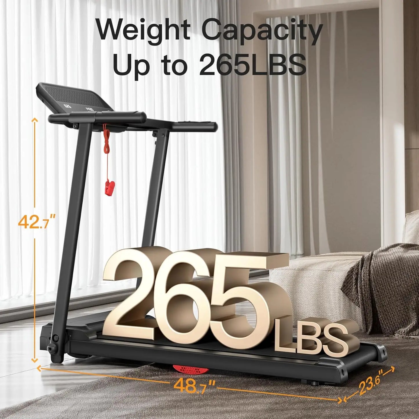 Space-Saving Treadmill for Convenient Workouts
