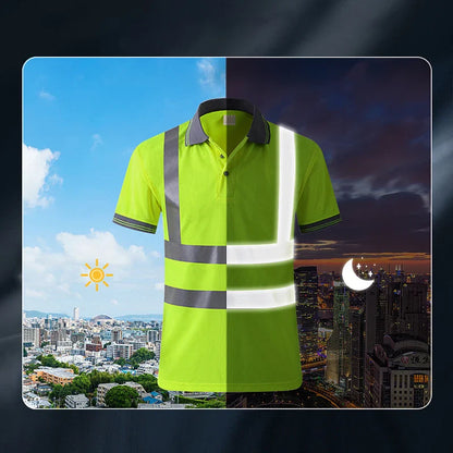 Men's Safety Vest Reflective  Fluorescent Yellow  Workwear