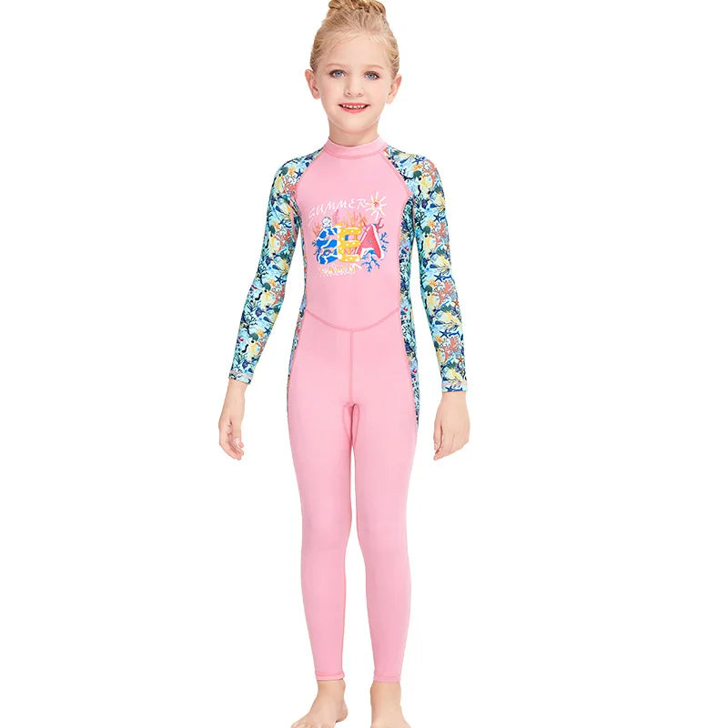 Children's UV Protective Long Sleeve Swimwear