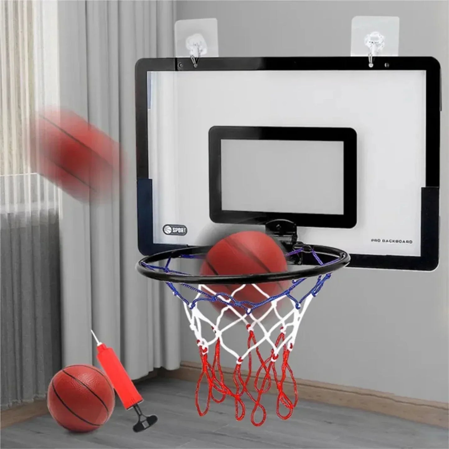 Door and Wall Mounted Kids' Basketball Hoop Gift Set