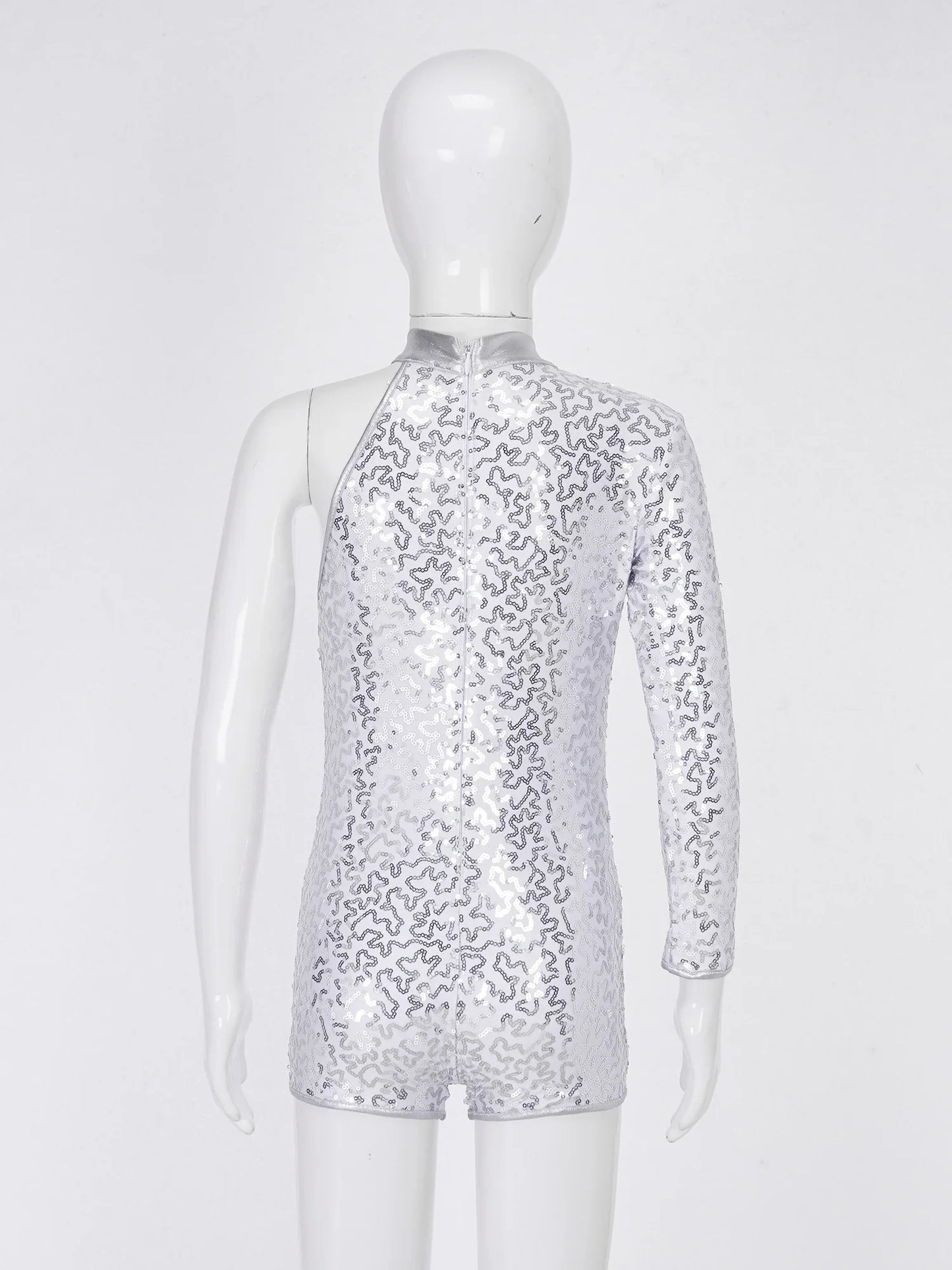 Girls' Ballet Leotard with Sequin Zipper