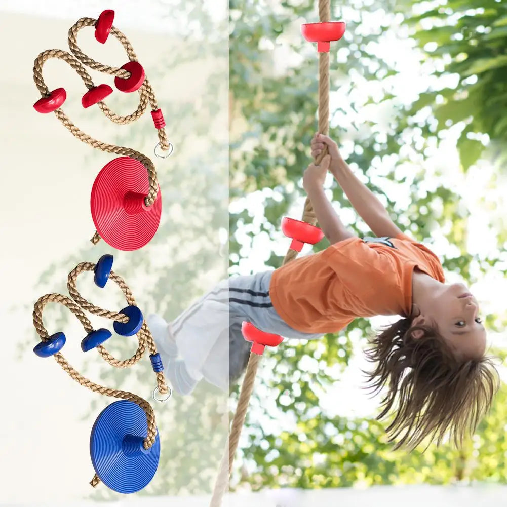 Outdoor Adventure: Swing Set with Climbing Rope for Kids