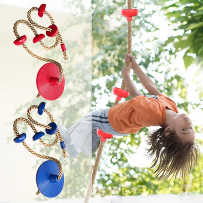 Outdoor Adventure: Swing Set with Climbing Rope for Kids
