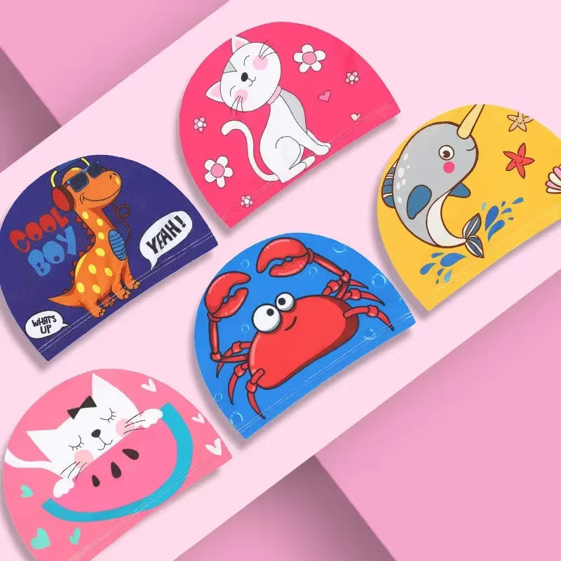 Cartoon Animal Swim Caps for Kids