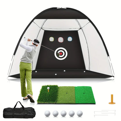 Golf Practice Net with Mat Balls  and Tee