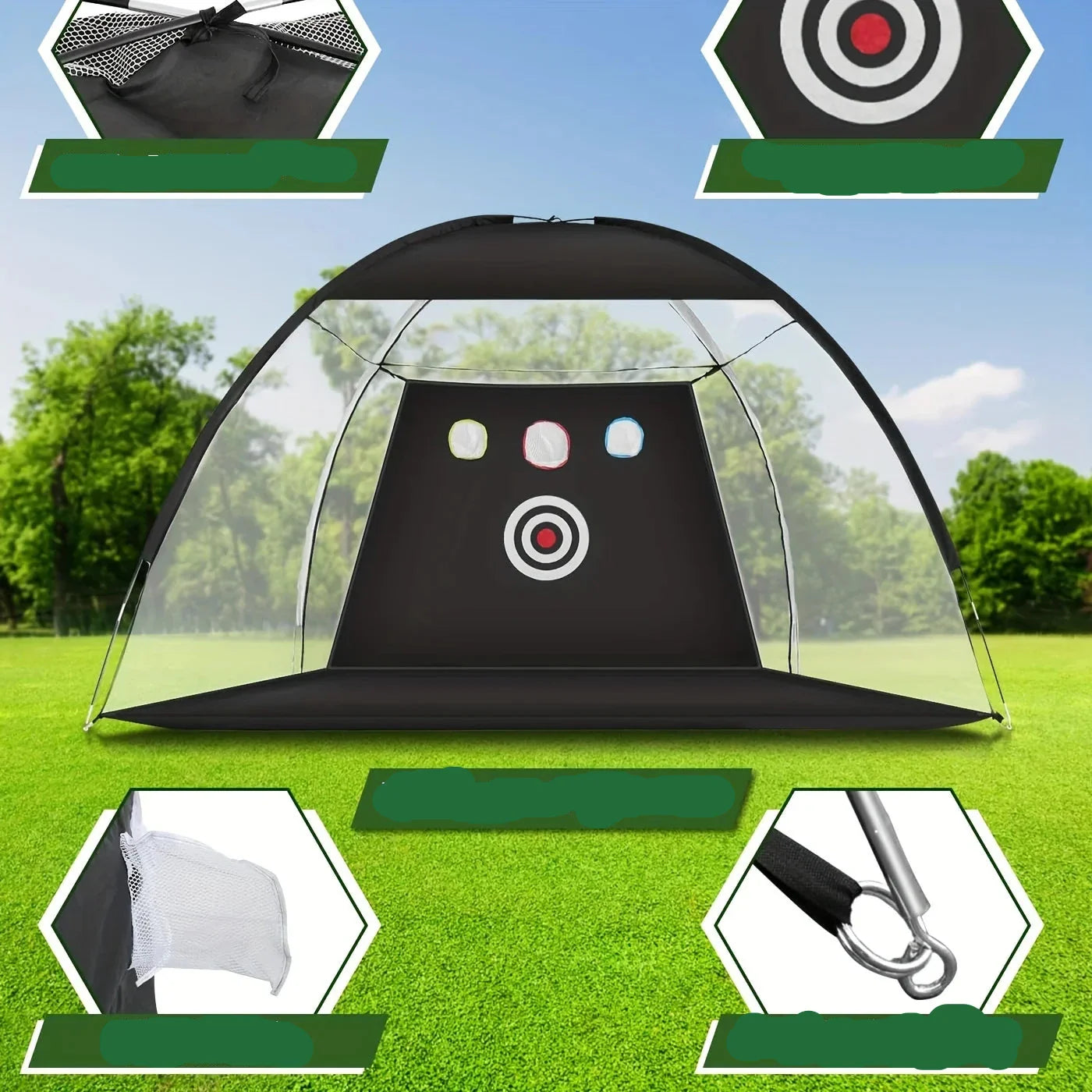Golf Practice Net with Mat Balls  and Tee