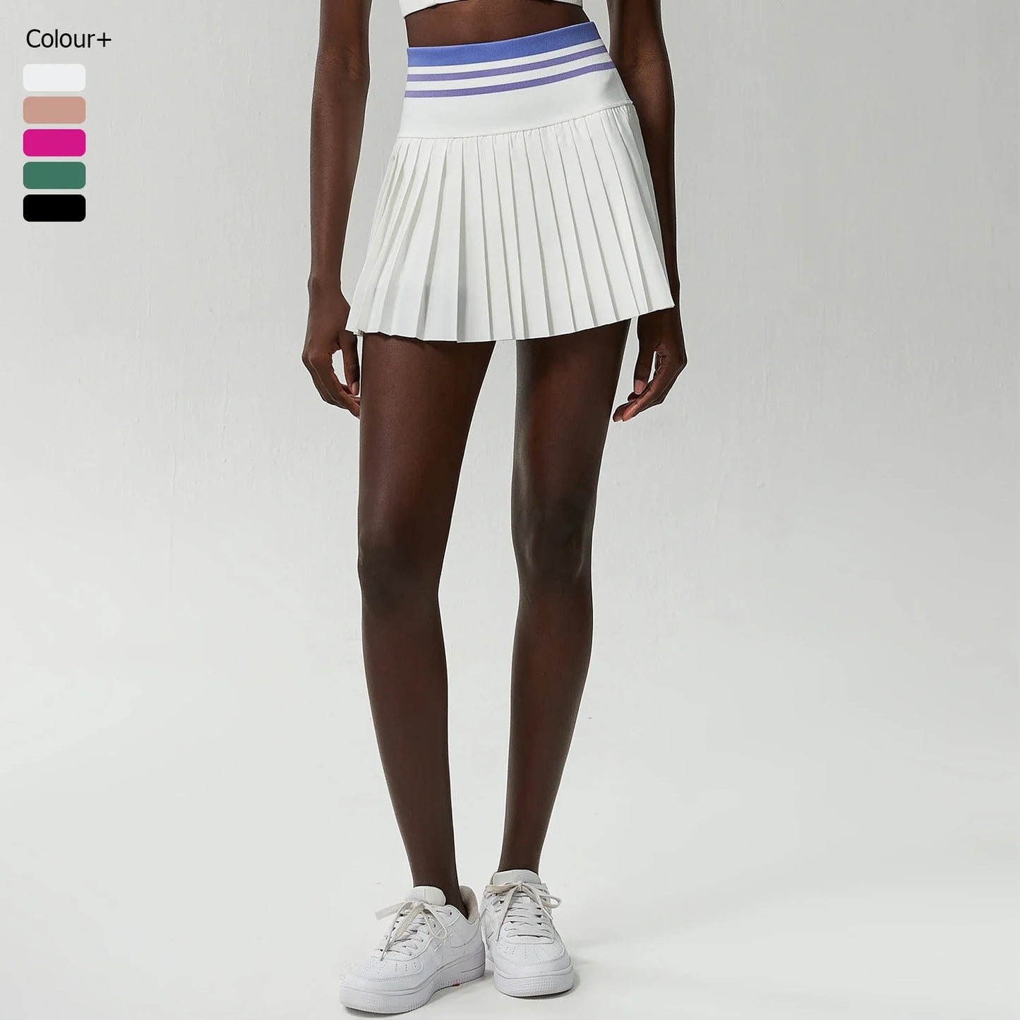 Women's Summer Sports Skort High Waisted  Pleated 2 in 1