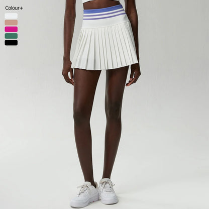 Women's Summer Sports Skort High Waisted  Pleated 2 in 1