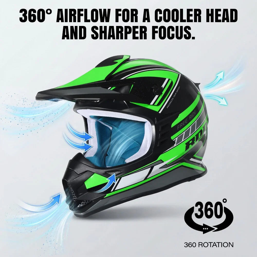 Kids Motocross Helmet - Boys & Girls Dirt Bike & Quad Helmets