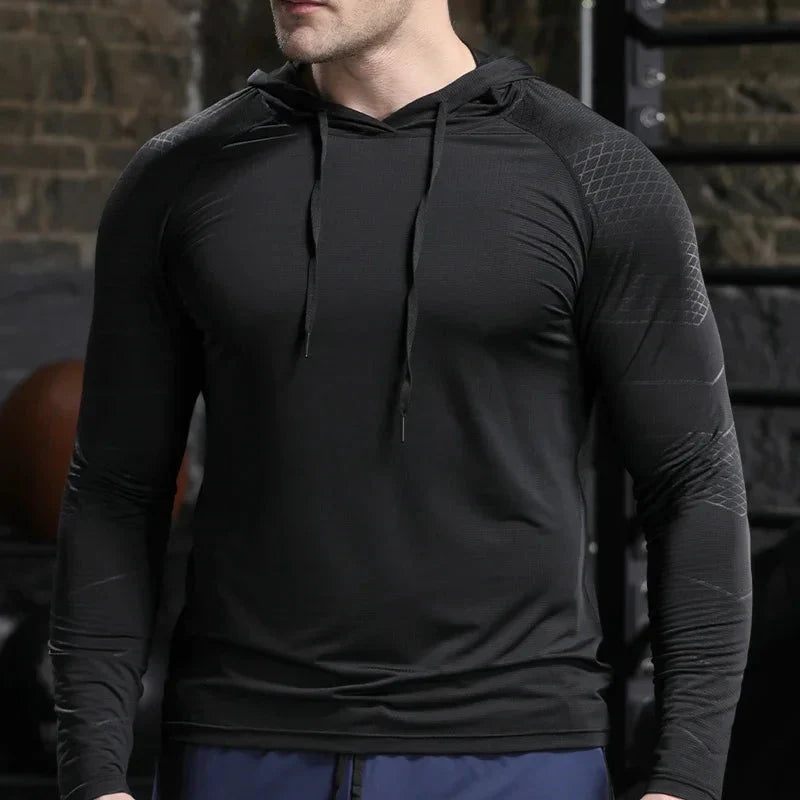 Men's Quick Dry Outdoor Sports Hoodies Activewear Running Tops