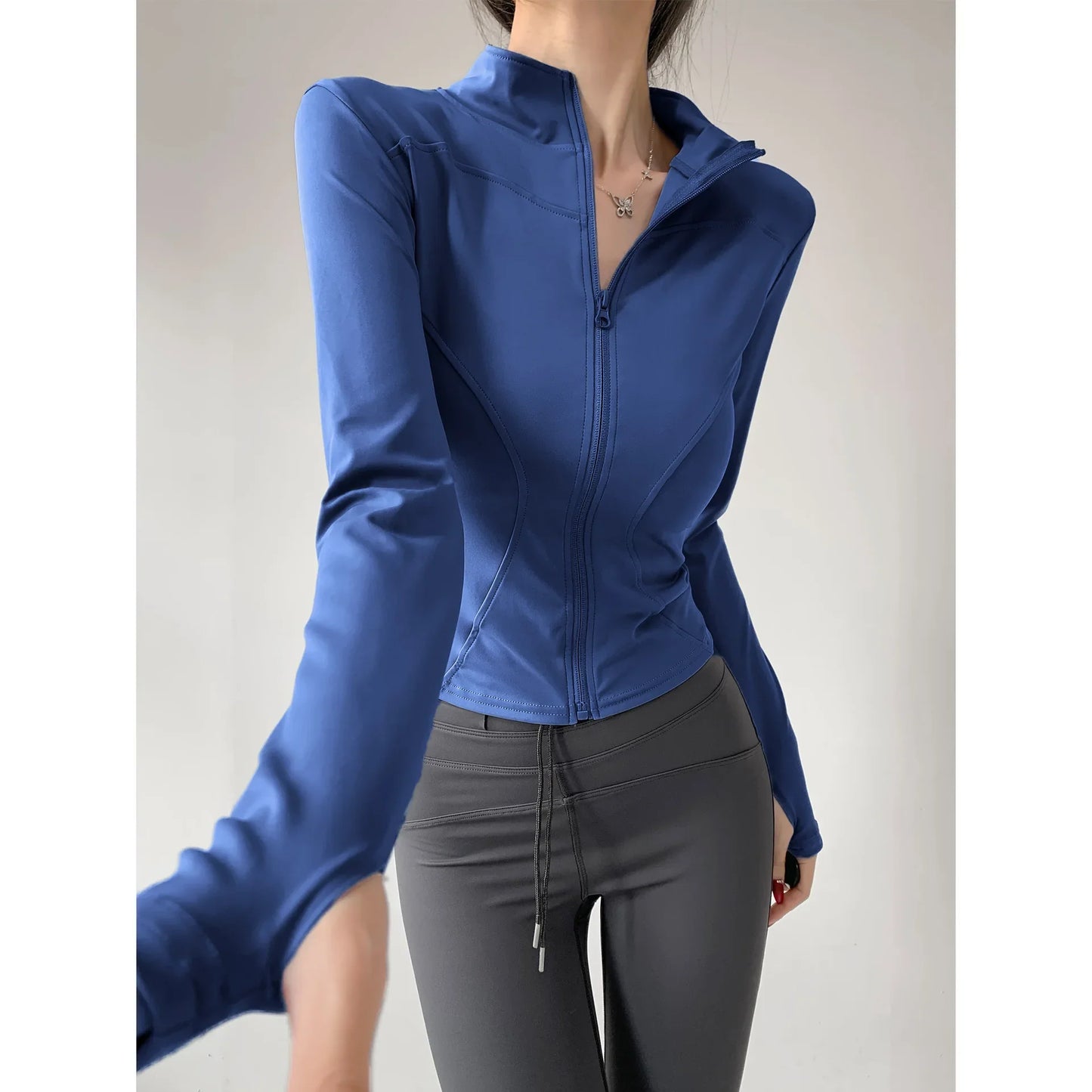 Women's Zippered Yoga Shirt