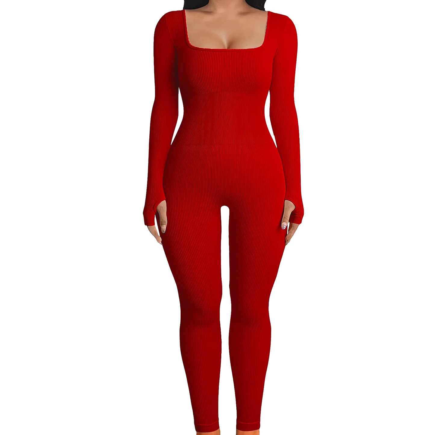 Sleek and Stylish  Ribbed Yoga Jumpsuit