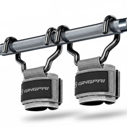 Weight Lifting Hooks with Wrist Wraps Gym Grip Straps