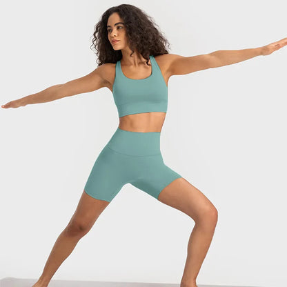 Nude Feel Yoga Sets  Cross Back Bra & Joggers