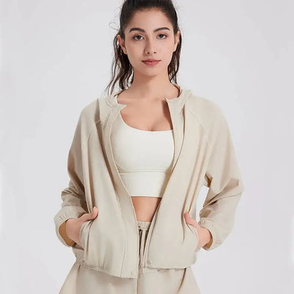 Women's Anti-UV Running Jacket - UPF50+ Quick Dry Hoodie