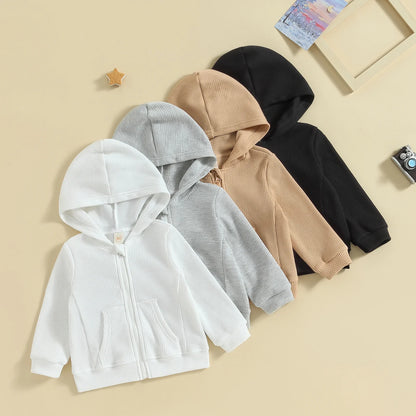 Hoodie Long Sleeve Hooded Zip Up Sweatshirt Jacket for Boys & Girls