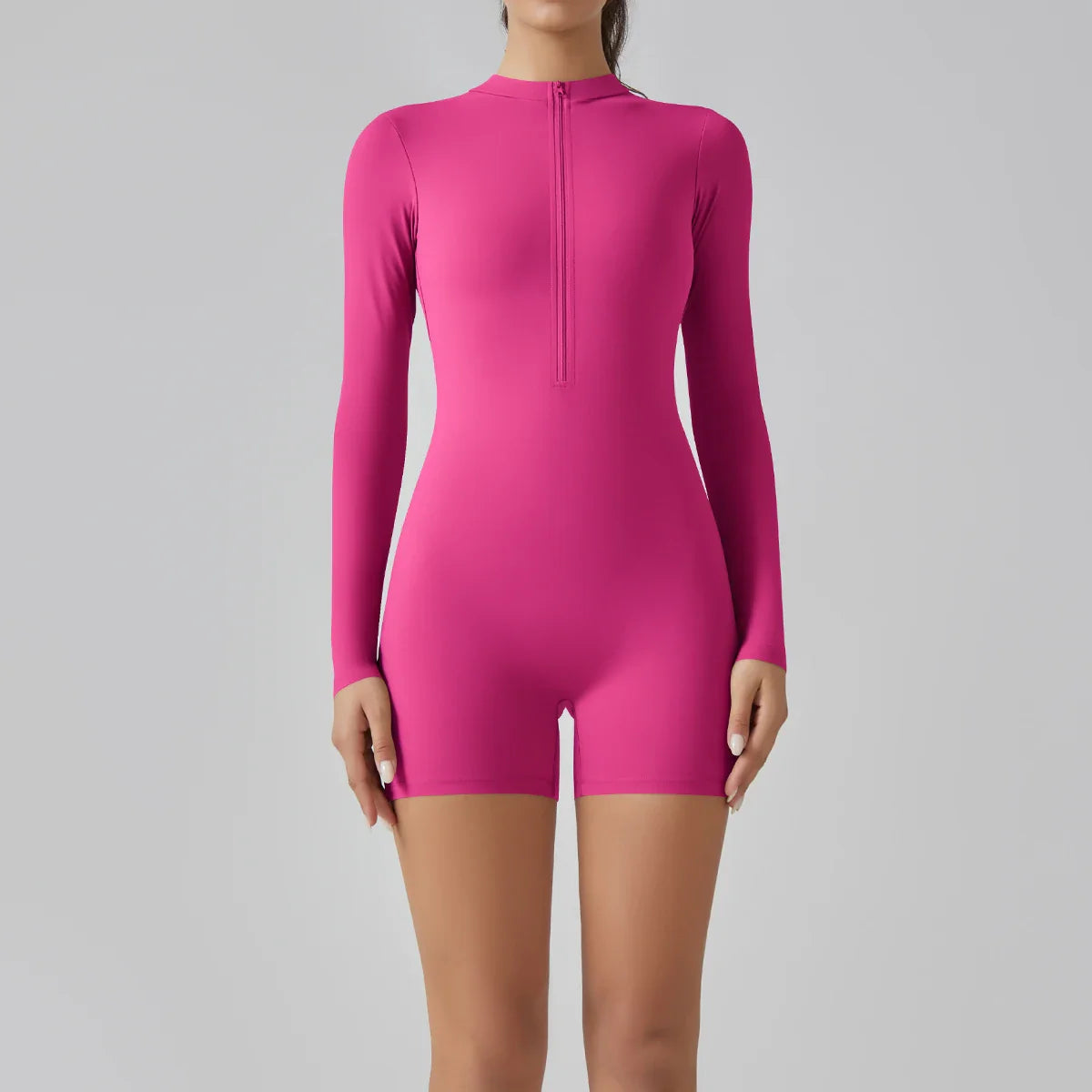Stand Collar Zipper Tracksuit  Women's Yoga Jumpsuit