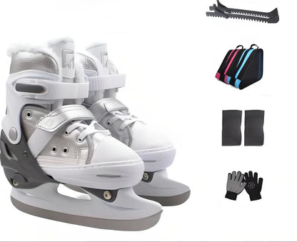 Adjustable Inline Skates with Ice Skating Shoe Design