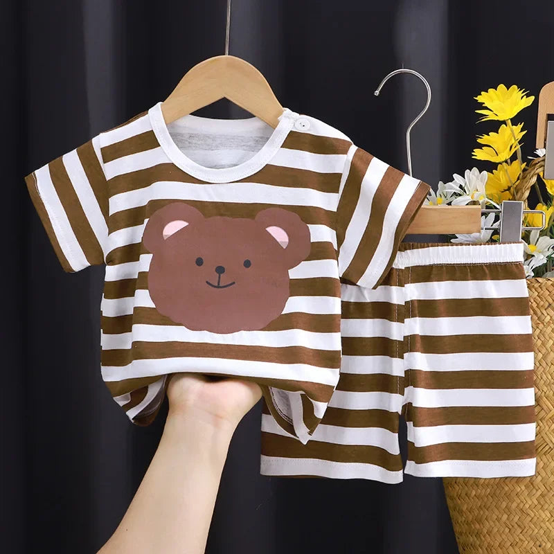 Kids 2-Piece Cotton Summer Set: Short Sleeve Tee & Shorts