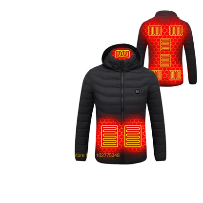Heated Jacket for Men & Women  USB Electric Winter Coat