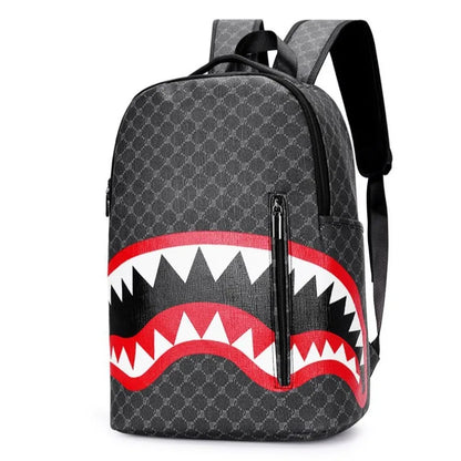 Casual Large Capacity Shark Backpack for School & Travel