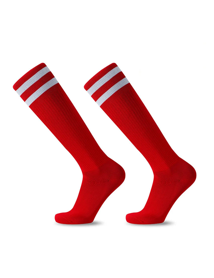 Striped Breathable Cotton Soccer Socks for Kids