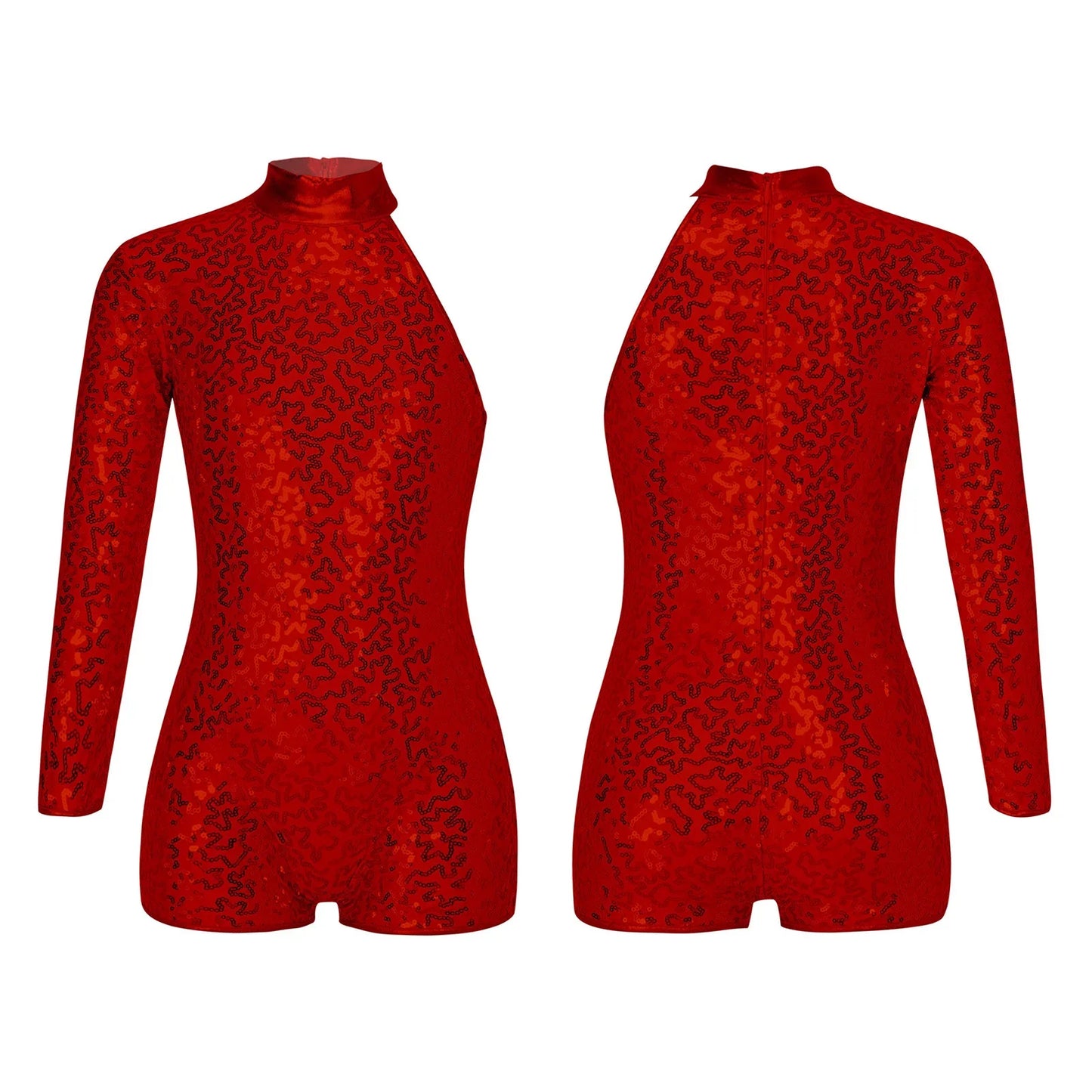 Girls' Ballet Leotard with Sequin Zipper