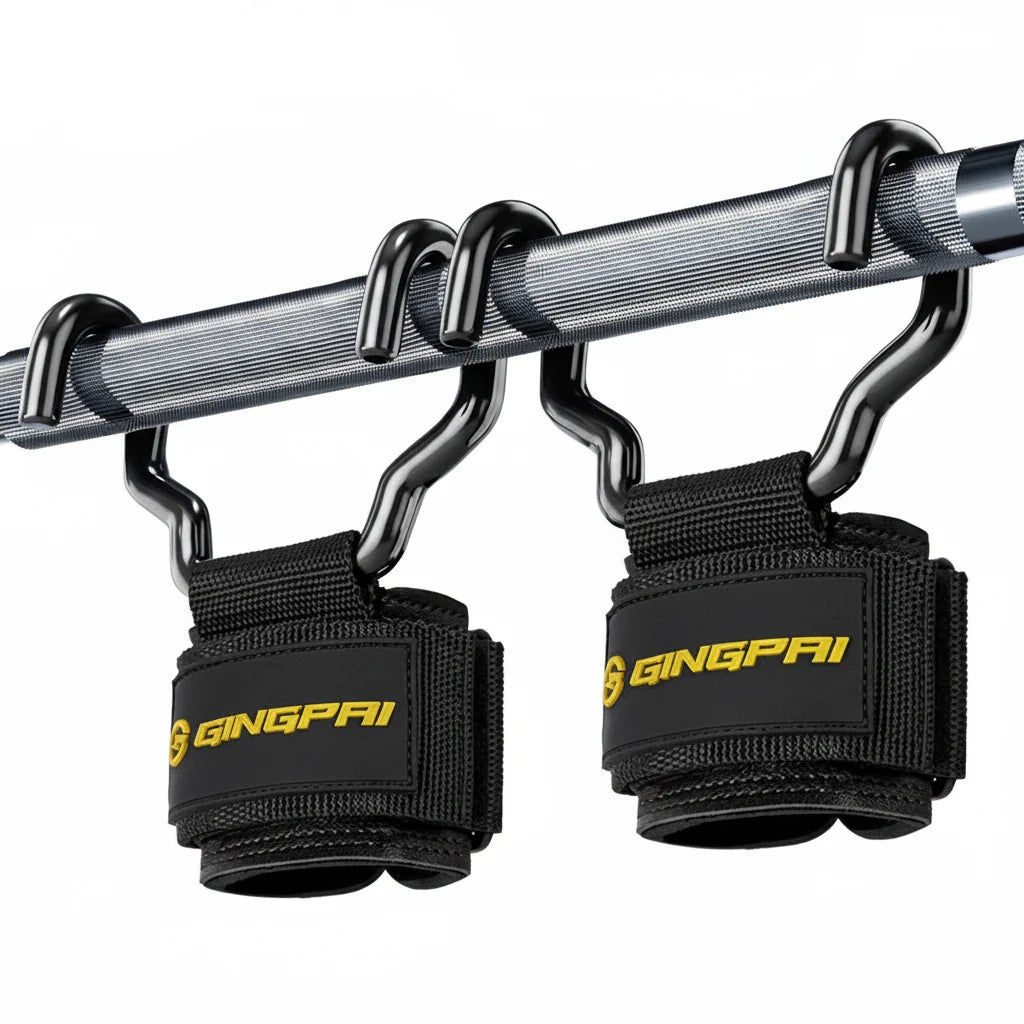 Weight Lifting Hooks with Wrist Wraps Gym Grip Straps