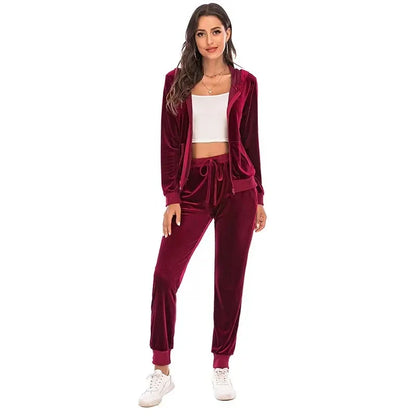 Perfect for Fall Women's 2-Piece Velvet Set