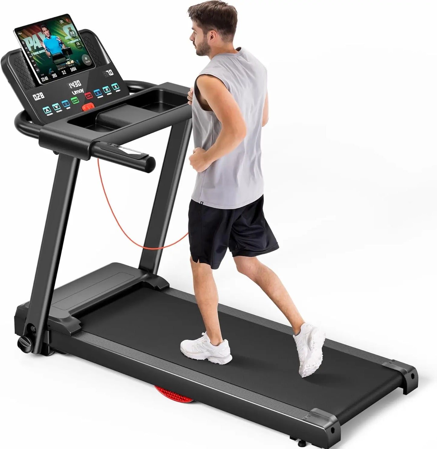 Home Treadmill 3.0HP Brushless Folding Heart Rate 300lbs