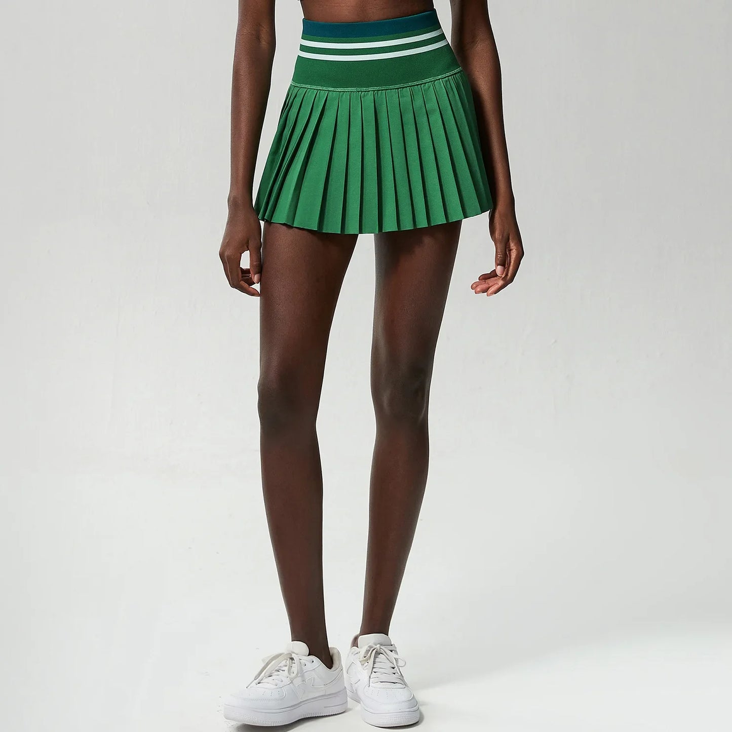Women's Summer Sports Skort High Waisted  Pleated 2 in 1
