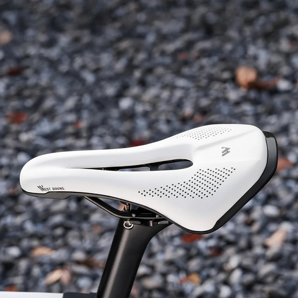 Hollow Road Bike Seat: Wear-Resistant Leather Saddle