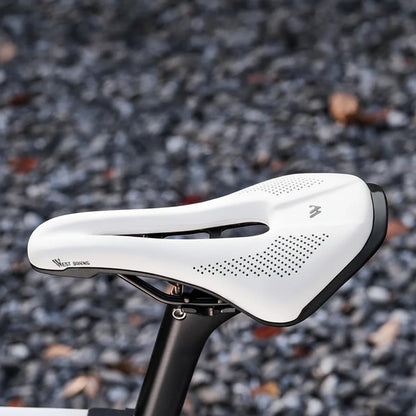 Hollow Road Bike Seat: Wear-Resistant Leather Saddle