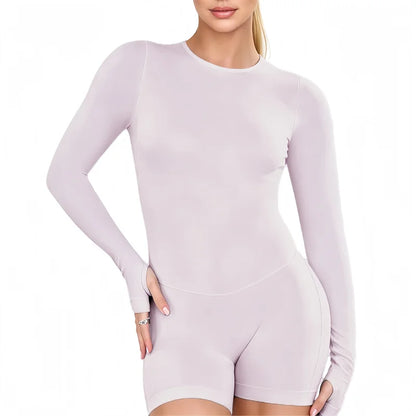 Women’s Slim Fit Long Sleeve Yoga Jumpsuit & Bodycon Romper