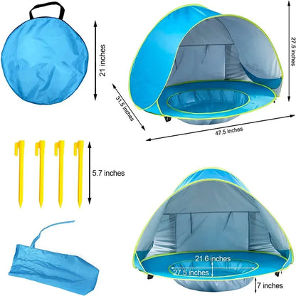Waterproof & Breathable Pop-Up Tent for Beach & Pool
