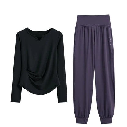 Women’s 2-Piece Autumn Yoga & Quick-Dry Running Sportswear Set