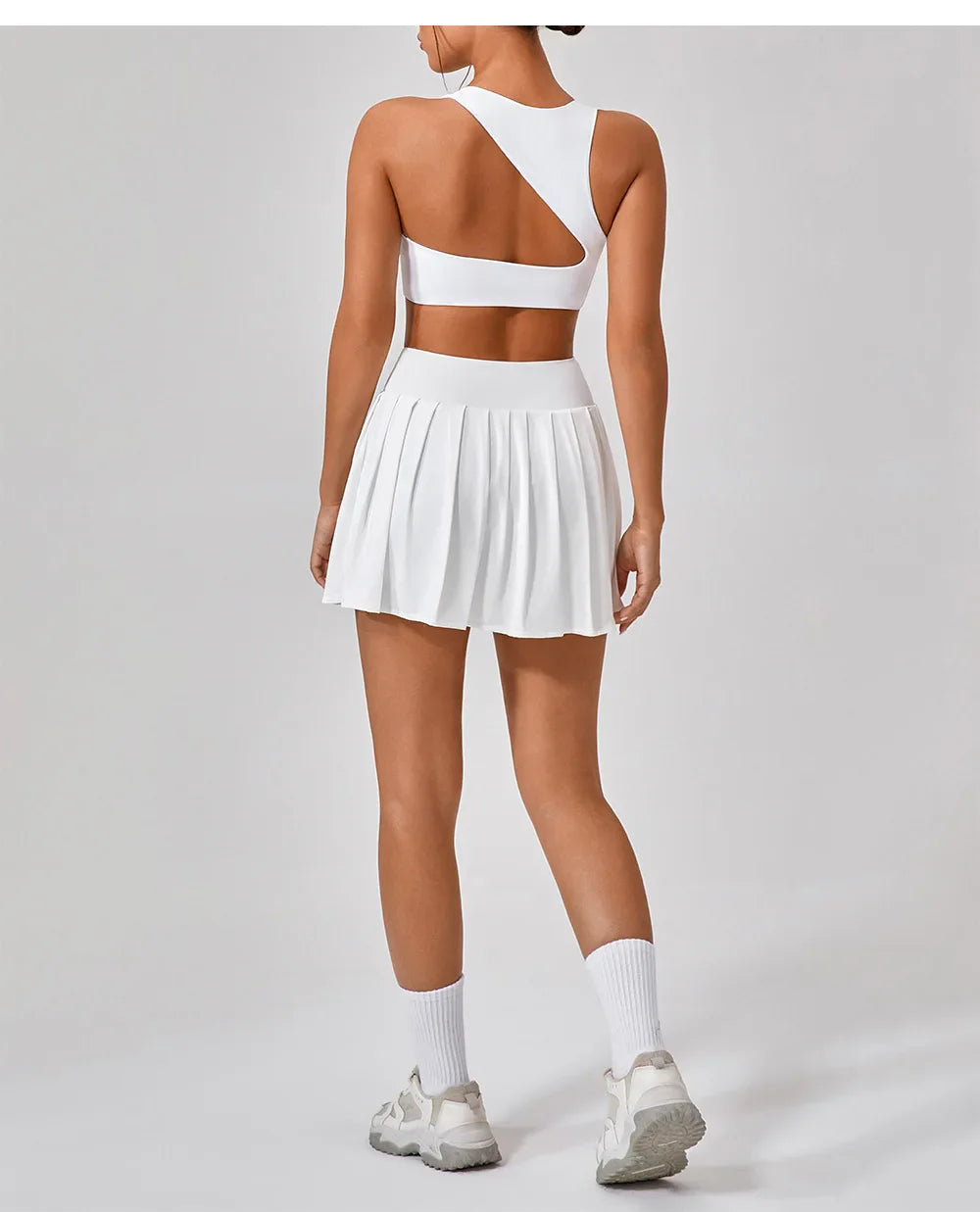 2 Piece Pleated Tennis Skirt Set