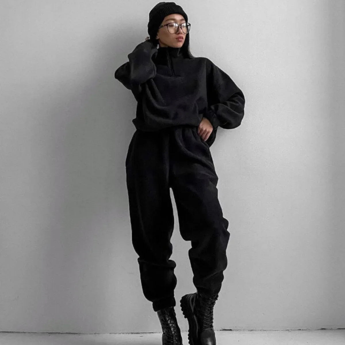 Women's 2 Piece Sportswear Set Hooded Sweatshirt Tracksuit Pants