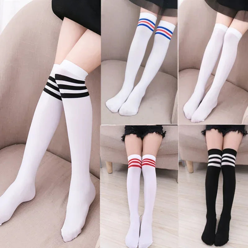 Kids' Velvet Stripe Socks