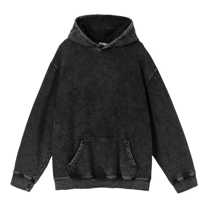 Unisex Cotton Hoodies  Vintage Wash  Harajuku Style