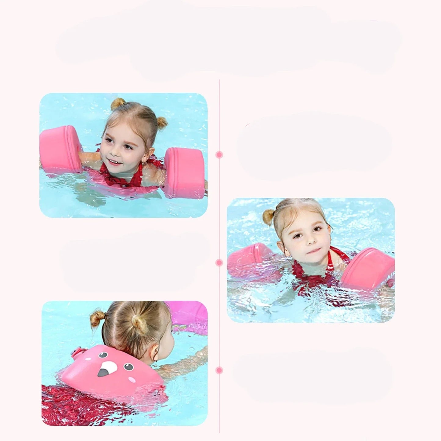 Safe and Secure Non-Inflatable Swim Arm Rings for Toddlers