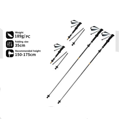 Ultralight & Foldable Trekking Poles For Comfortable Hiking & Trekking