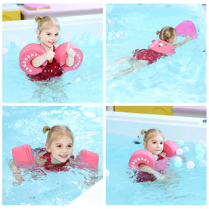 Safe and Secure Non-Inflatable Swim Arm Rings for Toddlers