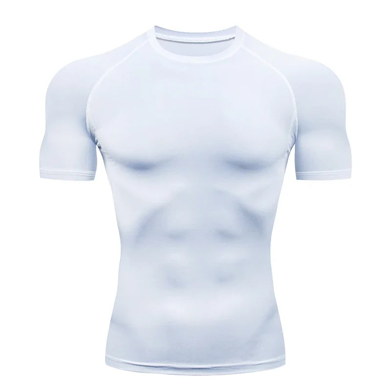 Men's Short Sleeve Compression Gym & Running Shirt