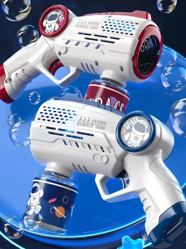 Portable Bubble Gun with Colorful Lights and Sounds