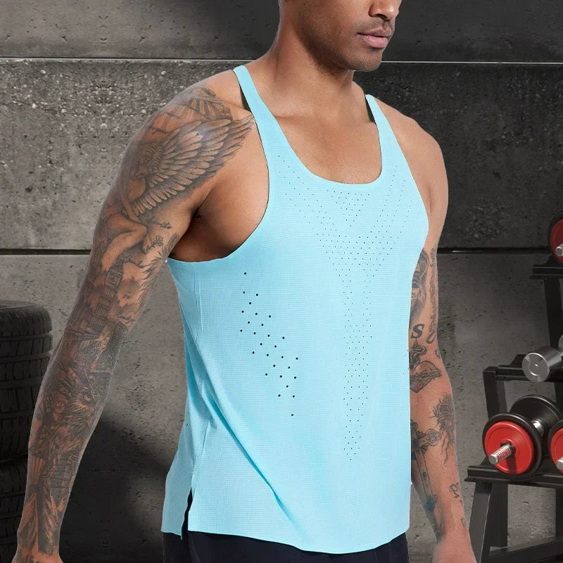 Men's Quick Dry Sleeveless T Shirt for Sports
