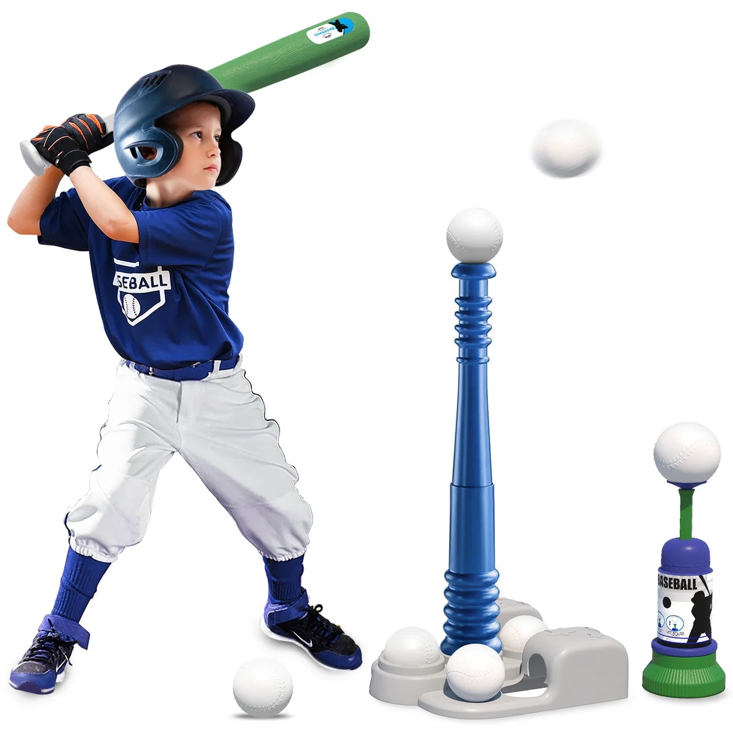 Adjustable Batting & Automatic Pitching Machine for Kids