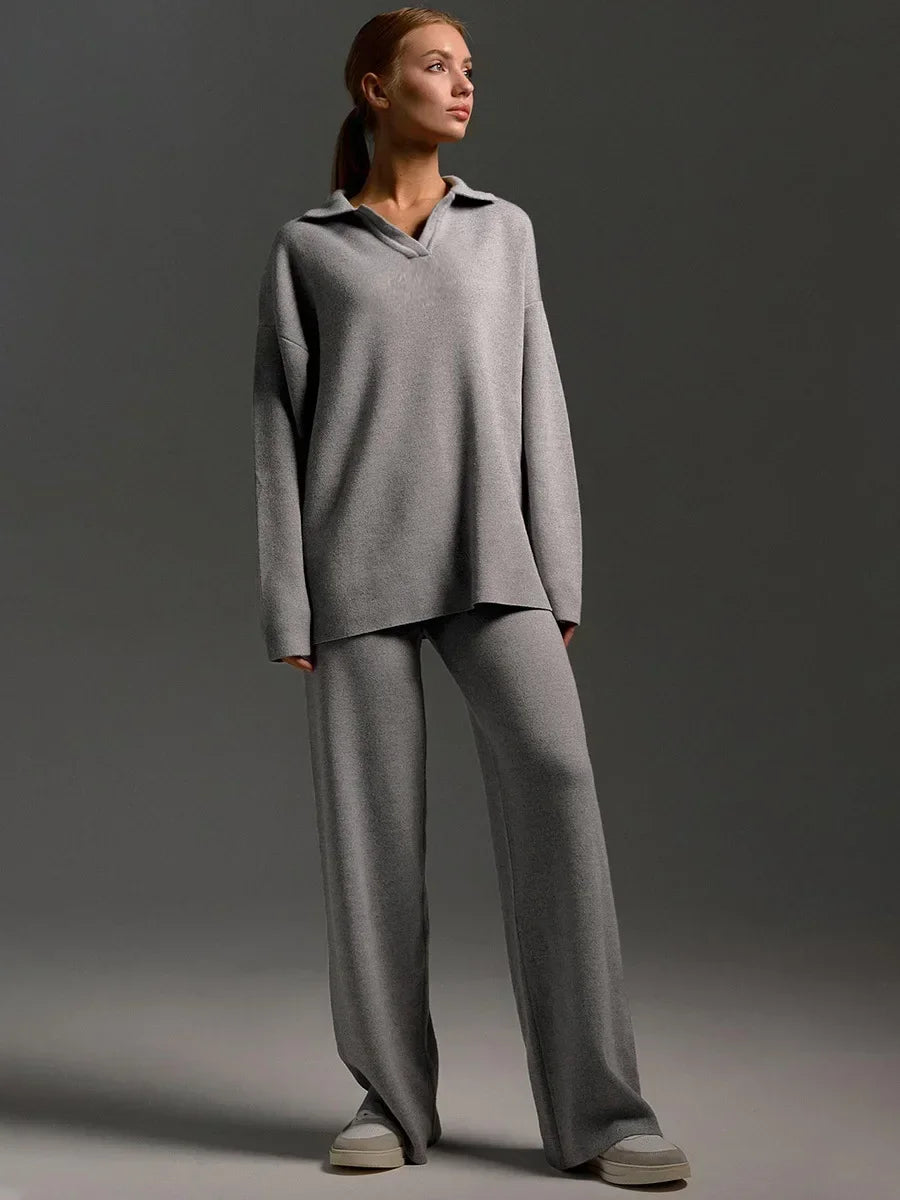 Warm and Chic  Soft Knitted Outfit