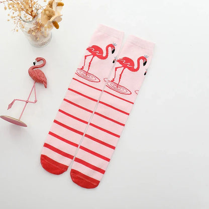 Colorful Embroidered Knee High Socks for Girls