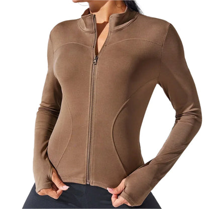 Women's Slim  Fit Zip Up Workout Jacket